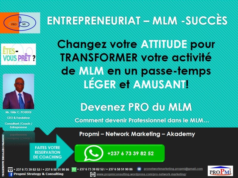Entrepreneuriat – MLM: Changez votre ATTITUDE pour TRANSFORMER votre activité de MLM…